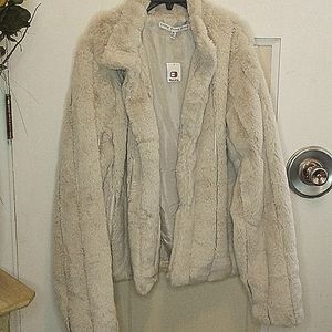 NWT tan teddy fur coat XL